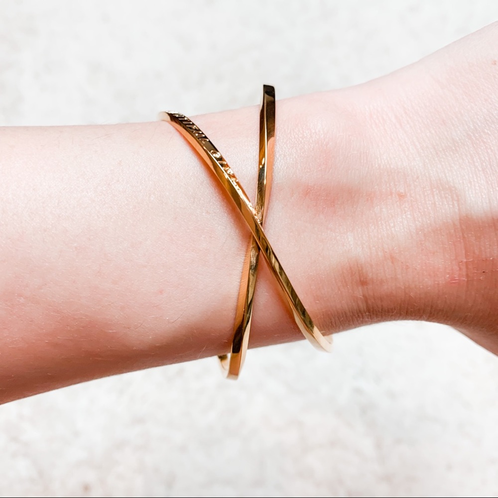 Mantra band infinity cuff bracelet
